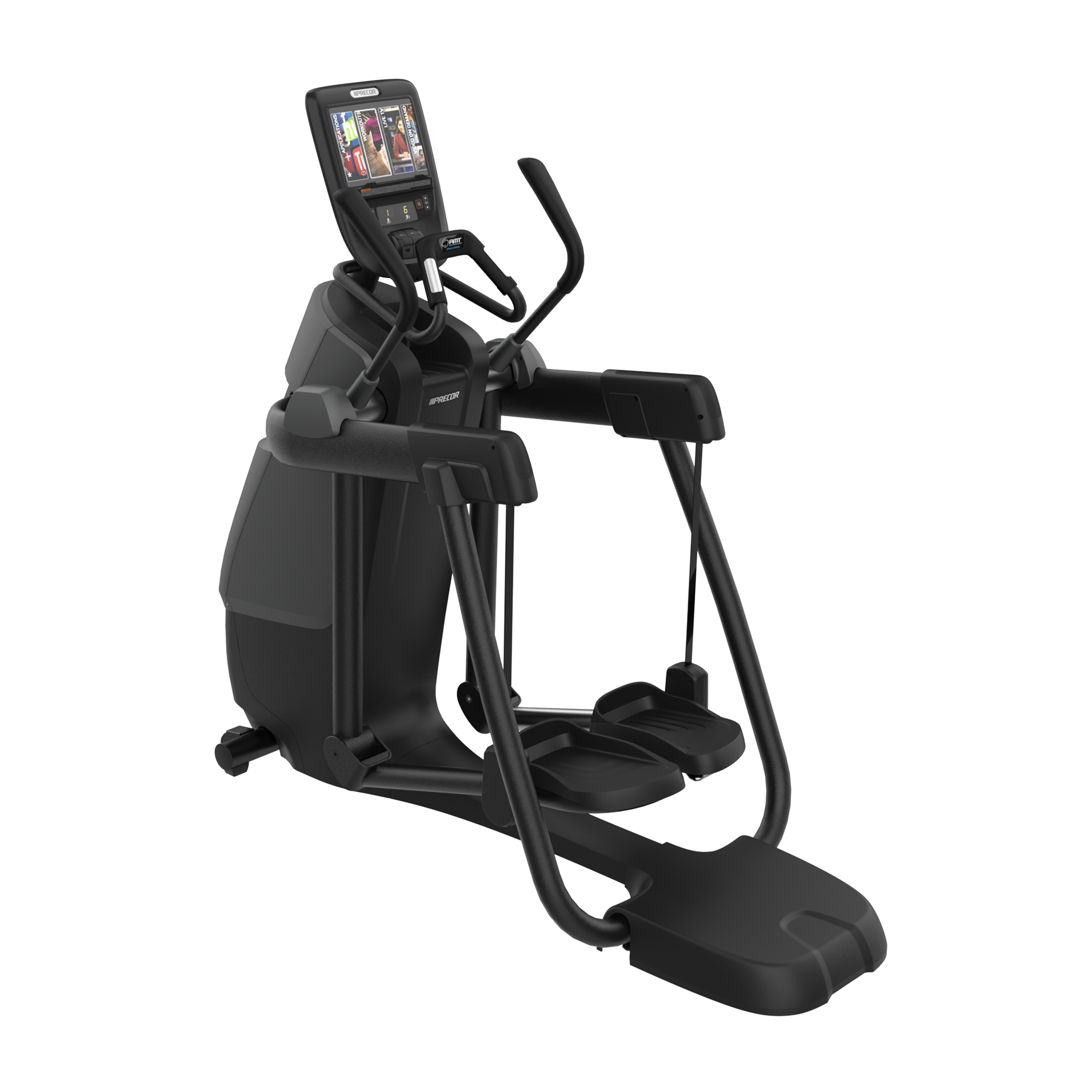 Precor AMT 865 adaptive motion trainer with P62 console in black pearl