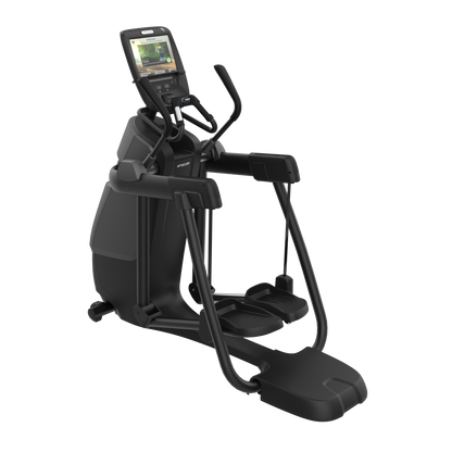 Precor AMT 885 adaptive motion trainer with P82 console in black pearl
